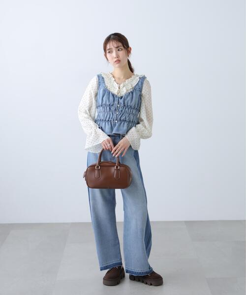 FREE'S MART（フリーズマート）の「◆配色パネルバレルワイドパンツ（その他パンツ・レディース・ブルー系その他3/ブラック系その他・MEDIUM/SMALL/X-SMALL）」の21枚目の写真