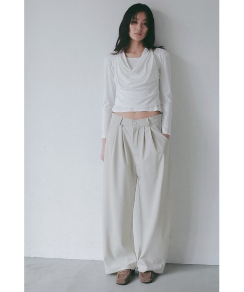 ANF.MUU（アンフムー）の「ストレッチカーブパンツ（その他パンツ・レディース・アイボリー/ブラック・MEDIUM/LARGE）」の11枚目の写真