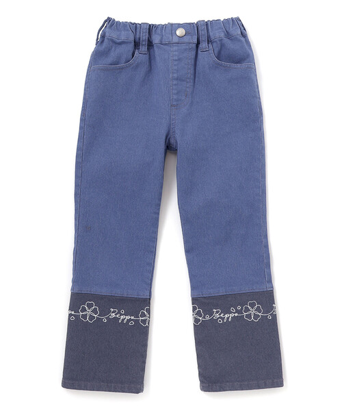 BeBe Petits Pois Vert（ベベプチポワヴェール）の「【店舗限定】配色刺しゅう切り替えストレッチデニムパンツ（デニムパンツ・キッズ・グレー系その他/ブルー系その他・100cm/130cm/140cm/120cm/150cm/110cm）」の11枚目の写真