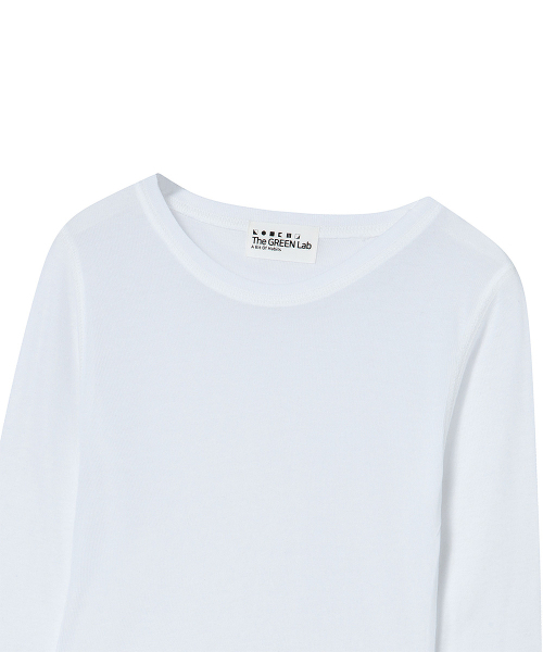 THE GREEN LAB（ザグリーンラボ）の「ソフトテンセルエアリー ロングスリーブ [アイボリー]（Tシャツ/カットソー・レディース・その他・FREE）」の16枚目の写真