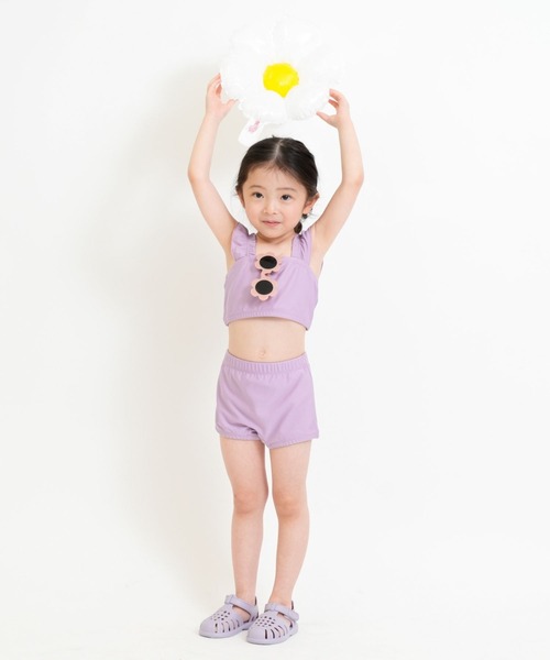 RIO（リオ）の「ワンピース水着3点セット（水着・キッズ・ベージュ/オレンジ/ブラック・100cm/110cm/120cm/130cm/140cm）」の15枚目の写真