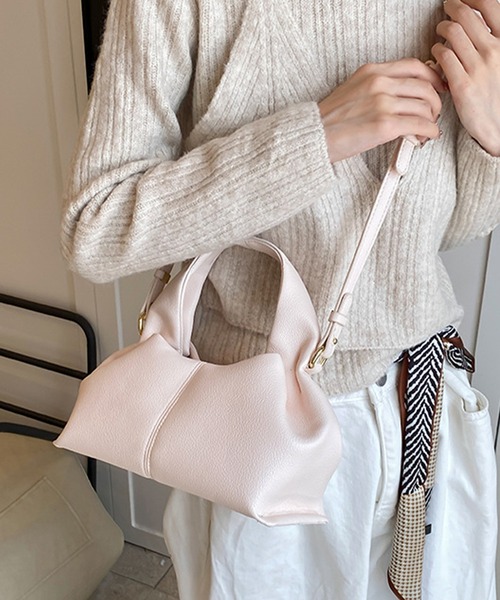 Lace Ladies（レースレディース）の「2way レザー調 台形 ショルダー付き ハンドバッグ（ハンドバッグ・レディース・グレー/ブラウン/アイボリー・FREE）」の9枚目の写真