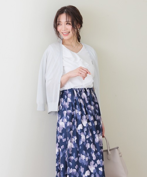 GLACIER lusso(グラシアルッソ)の「アシメフリルトップス(Tシャツ/カットソー・レディース・サックスブルー/ブラック/ホワイト/ライトグレー・L/LL/S/M)」の8枚目の写真