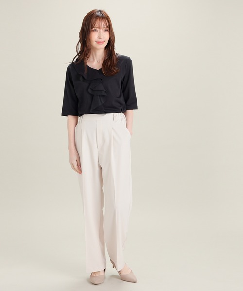GLACIER lusso(グラシアルッソ)の「アシメフリルトップス(Tシャツ/カットソー・レディース・サックスブルー/ブラック/ホワイト/ライトグレー・L/LL/S/M)」の11枚目の写真