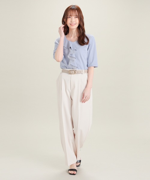 GLACIER lusso(グラシアルッソ)の「アシメフリルトップス(Tシャツ/カットソー・レディース・サックスブルー/ブラック/ホワイト/ライトグレー・L/LL/S/M)」の17枚目の写真