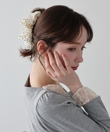 BLUEEAST | ドットフリルバンスクリップ(バレッタ/ヘアクリップ)