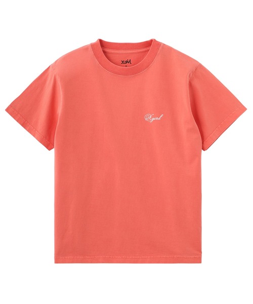 X-girl(エックスガール)の「FADED MESSAGE AND SCRIPT LOGO S/S TEE(Tシャツ/カットソー・レディース・ブラック/ベージュ/オレンジ・S/M/L)」の7枚目の写真
