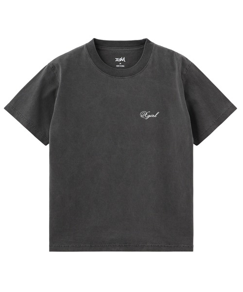 X-girl(エックスガール)の「FADED MESSAGE AND SCRIPT LOGO S/S TEE(Tシャツ/カットソー・レディース・ブラック/ベージュ/オレンジ・S/M/L)」の8枚目の写真
