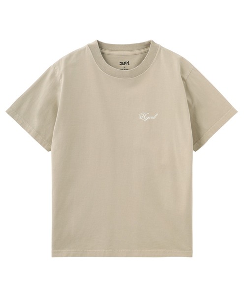 X-girl(エックスガール)の「FADED MESSAGE AND SCRIPT LOGO S/S TEE(Tシャツ/カットソー・レディース・ブラック/ベージュ/オレンジ・S/M/L)」の10枚目の写真