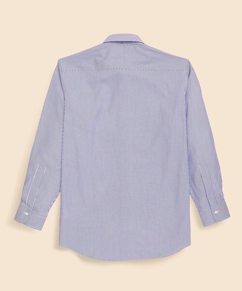 BROOKS BROTHERS(ブルックスブラザーズ)の「ラグジュアリー コットンツイル ストライプ フレンチプラケット ドレスシャツ Regular Fit(ビジネスシャツ・メンズ・ブルー・15-32/16-33/16 1/2-33/17-34/15 1/2-32/14 1/2-31)」の3枚目の写真