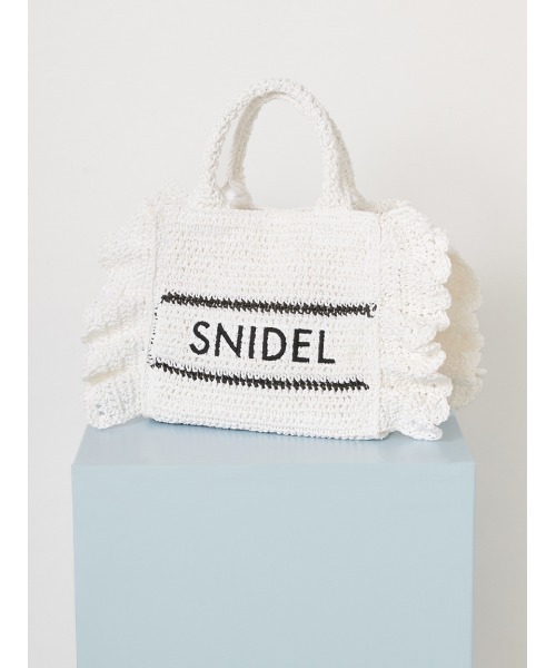 SNIDEL（スナイデル）の「ブレーズフリルロゴショルダーバッグ（ショルダーバッグ・レディース・ライトブルー/ホワイト/ベージュ・F）」の6枚目の写真