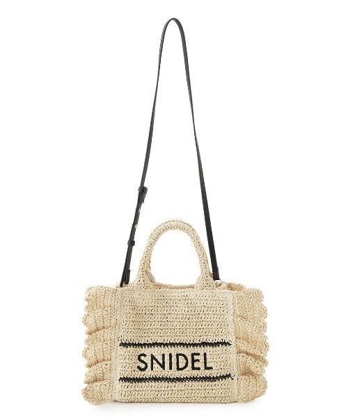 SNIDEL（スナイデル）の「ブレーズフリルロゴショルダーバッグ（ショルダーバッグ・レディース・ライトブルー/ホワイト/ベージュ・F）」の14枚目の写真