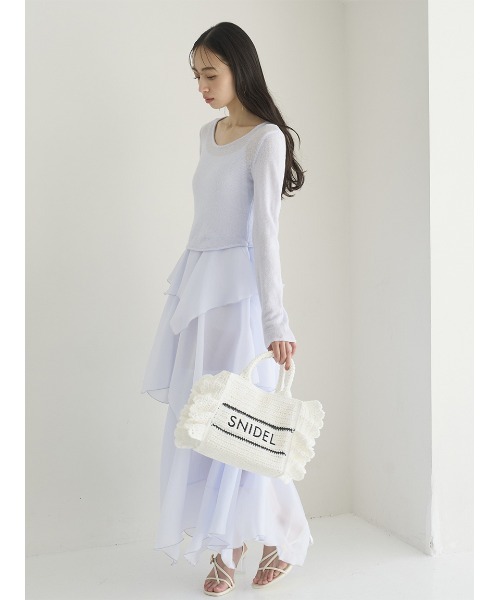 SNIDEL（スナイデル）の「ブレーズフリルロゴショルダーバッグ（ショルダーバッグ・レディース・ライトブルー/ホワイト/ベージュ・F）」の15枚目の写真