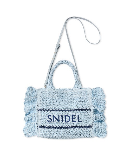 SNIDEL（スナイデル）の「ブレーズフリルロゴショルダーバッグ（ショルダーバッグ・レディース・ライトブルー/ホワイト/ベージュ・F）」の18枚目の写真