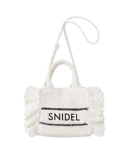 SNIDEL（スナイデル）の「ブレーズフリルロゴショルダーバッグ（ショルダーバッグ・レディース・ライトブルー/ホワイト/ベージュ・F）」の19枚目の写真