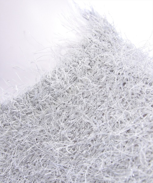 clear（クリア）の「ラメシャギー半袖ニットカーディガン（カーディガン/ボレロ・レディース・ピンク/アイボリー/グレー・F）」の10枚目の写真