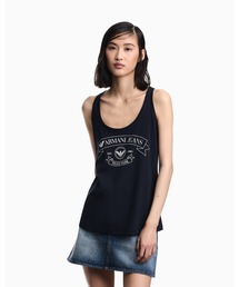 【エンポリオ アルマーニ】ARMANI JEANS プリント ジャージータンクトップ