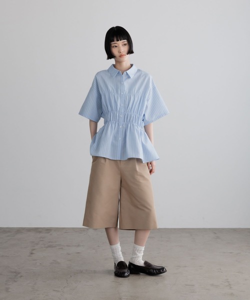 LOWRYS FARM(ローリーズファーム)の「チノタックハーフパンツ 637560(その他パンツ・レディース・ベージュ/ブラック・LARGE/MEDIUM)」の12枚目の写真