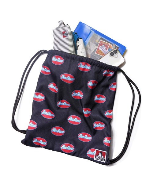 BEN DAVIS(ベンデイビス)の「ALL OVER PRINT NAPSACK(バックパック/リュック・メンズ・ブラック/ホワイト・FREE)」の6枚目の写真