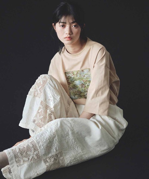 MEDE19F(メデジュウキュウ)の「MEDE19F 〈MADE IN INDIA COLLECTION〉刺繍遣いのパッチワークレースパンツ〈アイボリー〉(その他パンツ・レディース・アイボリー・2/3)」の6枚目の写真