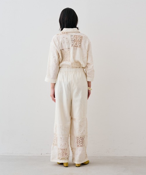 MEDE19F(メデジュウキュウ)の「MEDE19F 〈MADE IN INDIA COLLECTION〉刺繍遣いのパッチワークレースパンツ〈アイボリー〉(その他パンツ・レディース・アイボリー・2/3)」の12枚目の写真