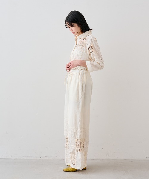MEDE19F(メデジュウキュウ)の「MEDE19F 〈MADE IN INDIA COLLECTION〉刺繍遣いのパッチワークレースパンツ〈アイボリー〉(その他パンツ・レディース・アイボリー・2/3)」の11枚目の写真