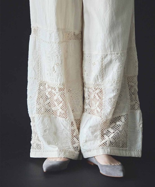 MEDE19F(メデジュウキュウ)の「MEDE19F 〈MADE IN INDIA COLLECTION〉刺繍遣いのパッチワークレースパンツ〈アイボリー〉(その他パンツ・レディース・アイボリー・2/3)」の14枚目の写真