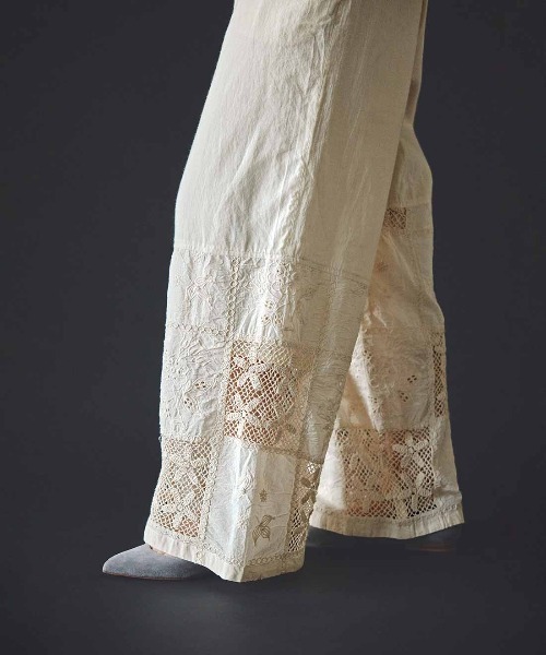 MEDE19F(メデジュウキュウ)の「MEDE19F 〈MADE IN INDIA COLLECTION〉刺繍遣いのパッチワークレースパンツ〈アイボリー〉(その他パンツ・レディース・アイボリー・2/3)」の15枚目の写真