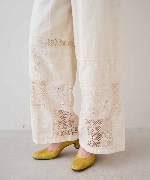 MEDE19F(メデジュウキュウ)の「MEDE19F 〈MADE IN INDIA COLLECTION〉刺繍遣いのパッチワークレースパンツ〈アイボリー〉(その他パンツ・レディース・アイボリー・2/3)」の16枚目の写真