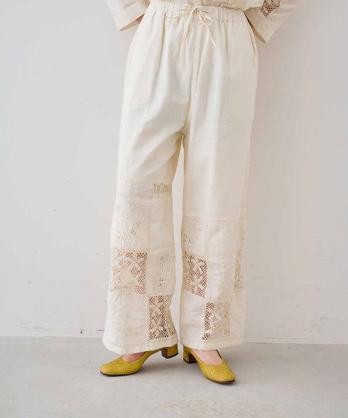 MEDE19F(メデジュウキュウ)の「MEDE19F 〈MADE IN INDIA COLLECTION〉刺繍遣いのパッチワークレースパンツ〈アイボリー〉(その他パンツ・レディース・アイボリー・2/3)」の13枚目の写真