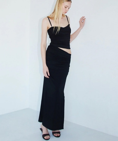 ROYAL FLASH(ロイヤルフラッシュ)の「determ/デターム/Collogen Side Gathered Skirt(スカート・レディース・ブラック・S/XS)」の3枚目の写真