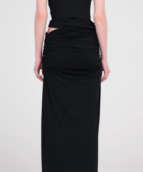 ROYAL FLASH(ロイヤルフラッシュ)の「determ/デターム/Collogen Side Gathered Skirt(スカート・レディース・ブラック・S/XS)」の5枚目の写真