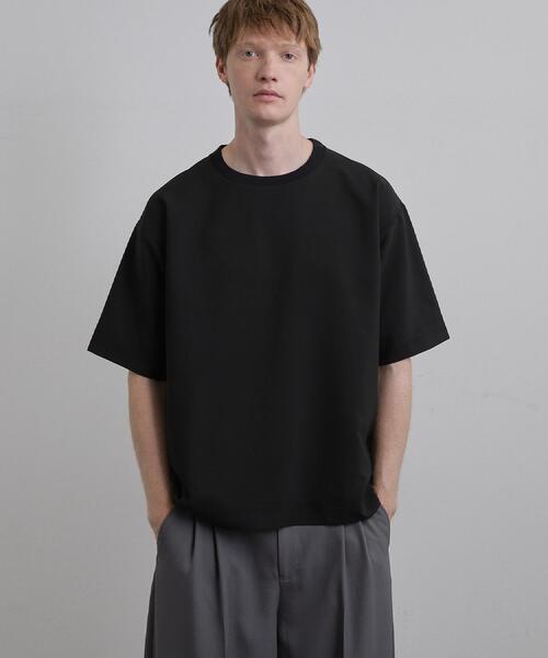 tk.TAKEO KIKUCHI(ティーケータケオキクチ)の「AIRY DRYクルーネックTシャツ/吸水速乾/UVカット/マシーンウォッシャブル/洗濯可/イージーケア/Tシャツ(シャツ/ブラウス・メンズ・チャコールグレー/ブラック/ベージュ・02/01/03)」の2枚目の写真