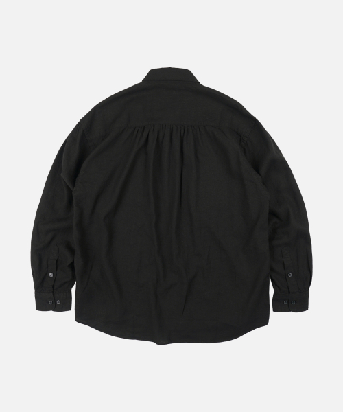 FRIZMWORKS（フリズムワークス）の「CIGARETTE POCKET LINEN RAYON SHIRT _ BLACK（シャツ/ブラウス・メンズ・その他・SMALL/MEDIUM/LARGE/X-LARGE）」の2枚目の写真