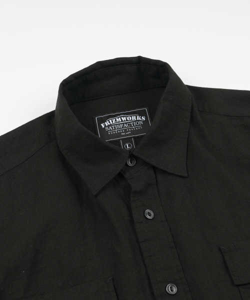 FRIZMWORKS（フリズムワークス）の「CIGARETTE POCKET LINEN RAYON SHIRT _ BLACK（シャツ/ブラウス・メンズ・その他・SMALL/MEDIUM/LARGE/X-LARGE）」の3枚目の写真