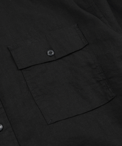 FRIZMWORKS（フリズムワークス）の「CIGARETTE POCKET LINEN RAYON SHIRT _ BLACK（シャツ/ブラウス・メンズ・その他・SMALL/MEDIUM/LARGE/X-LARGE）」の4枚目の写真