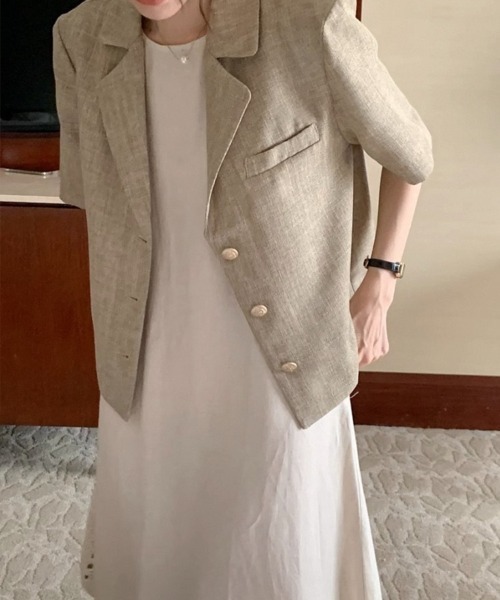 Flugge(フラッジー)の「バックスリットノースリーブワンピ(ワンピース・レディース・アイボリー/ブラック・MEDIUM/LARGE)」の19枚目の写真