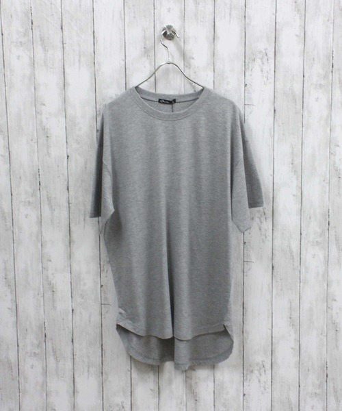 ZI-ON(ジーオン)の「MENS ヘムBIG Tシャツ(Tシャツ/カットソー・メンズ・オフホワイト/杢グレー/ダークグリーン/チャコールグレー/ブラック/ベージュ・M/L/XL)」の6枚目の写真