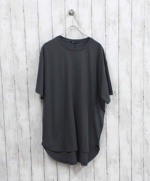 ZI-ON(ジーオン)の「MENS ヘムBIG Tシャツ(Tシャツ/カットソー・メンズ・オフホワイト/杢グレー/ダークグリーン/チャコールグレー/ブラック/ベージュ・M/L/XL)」の5枚目の写真