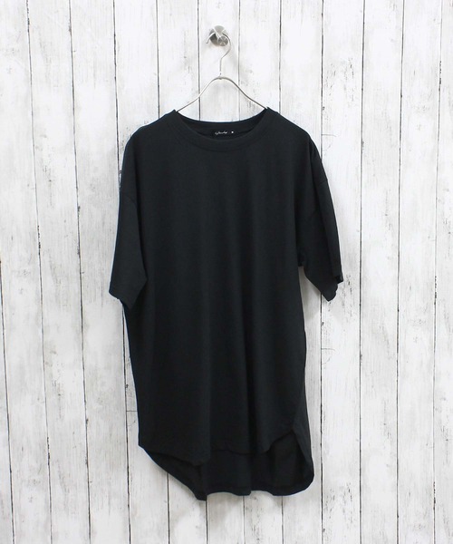 ZI-ON(ジーオン)の「MENS ヘムBIG Tシャツ(Tシャツ/カットソー・メンズ・オフホワイト/杢グレー/ダークグリーン/チャコールグレー/ブラック/ベージュ・M/L/XL)」の4枚目の写真