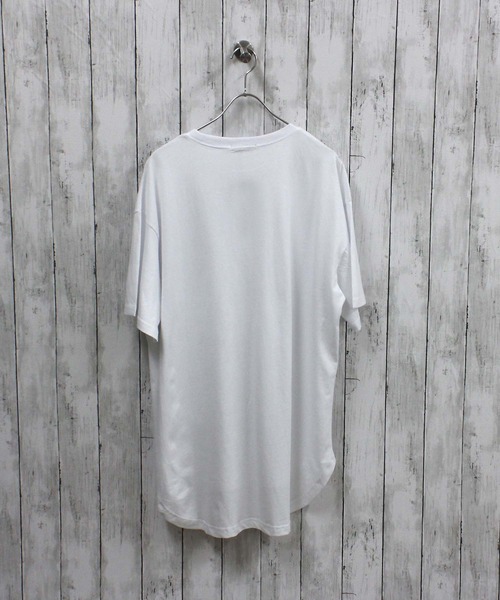 ZI-ON(ジーオン)の「MENS ヘムBIG Tシャツ(Tシャツ/カットソー・メンズ・オフホワイト/杢グレー/ダークグリーン/チャコールグレー/ブラック/ベージュ・M/L/XL)」の7枚目の写真