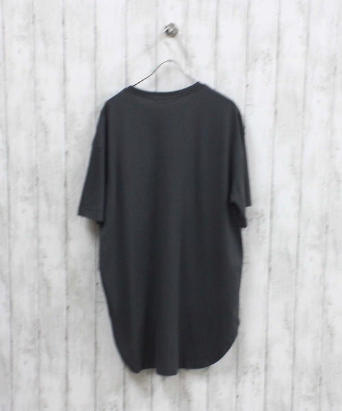 ZI-ON(ジーオン)の「MENS ヘムBIG Tシャツ(Tシャツ/カットソー・メンズ・オフホワイト/杢グレー/ダークグリーン/チャコールグレー/ブラック/ベージュ・M/L/XL)」の8枚目の写真