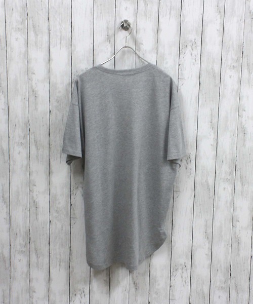 ZI-ON(ジーオン)の「MENS ヘムBIG Tシャツ(Tシャツ/カットソー・メンズ・オフホワイト/杢グレー/ダークグリーン/チャコールグレー/ブラック/ベージュ・M/L/XL)」の9枚目の写真