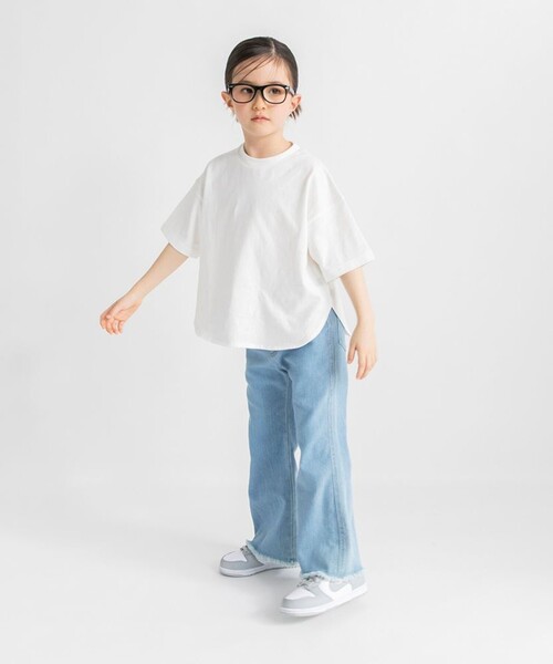 BRANSHES(ブランシェス)の「ビッグシルエットTシャツ(Tシャツ/カットソー・キッズ・その他/ブラック/ピンク/オフホワイト・120/150/140/160/80/90/110/130/100)」の8枚目の写真