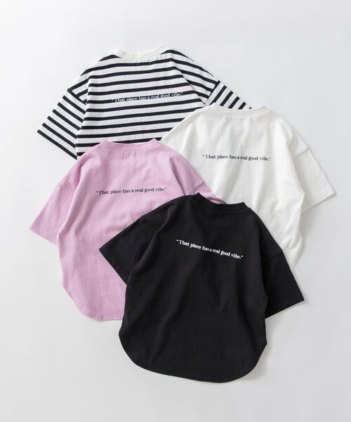 BRANSHES(ブランシェス)の「ビッグシルエットTシャツ(Tシャツ/カットソー・キッズ・その他/ブラック/ピンク/オフホワイト・120/150/140/160/80/90/110/130/100)」の15枚目の写真