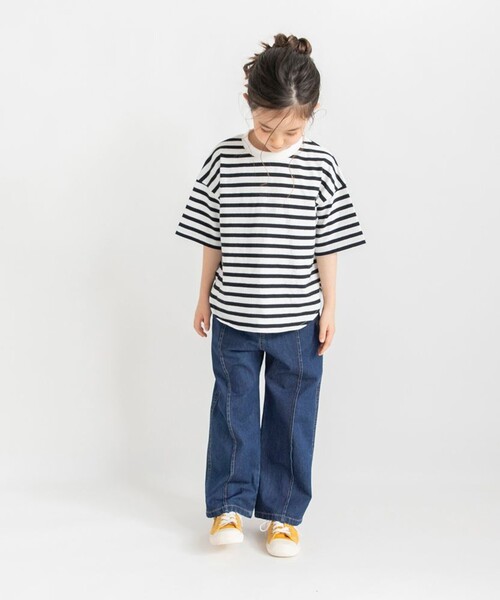 BRANSHES(ブランシェス)の「ビッグシルエットTシャツ(Tシャツ/カットソー・キッズ・その他/ブラック/ピンク/オフホワイト・120/150/140/160/80/90/110/130/100)」の22枚目の写真