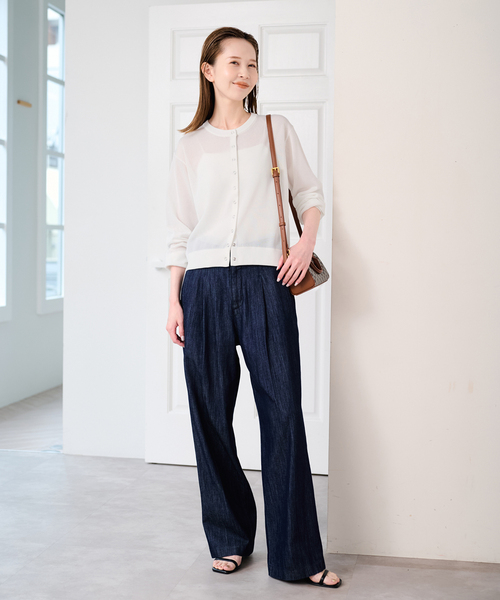 U by SPICK&SPAN(ユーバイスピックアンドスパン)の「ウォッシャブルドットボタンニットカーディガン(カーディガン/ボレロ・レディース・ホワイト/ブラウン/サックスブルー・FREE)」の17枚目の写真