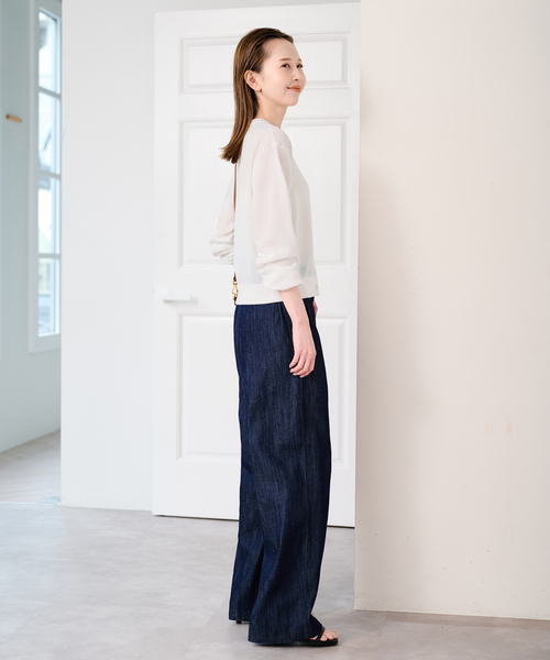 U by SPICK&SPAN(ユーバイスピックアンドスパン)の「ウォッシャブルドットボタンニットカーディガン(カーディガン/ボレロ・レディース・ホワイト/ブラウン/サックスブルー・FREE)」の18枚目の写真