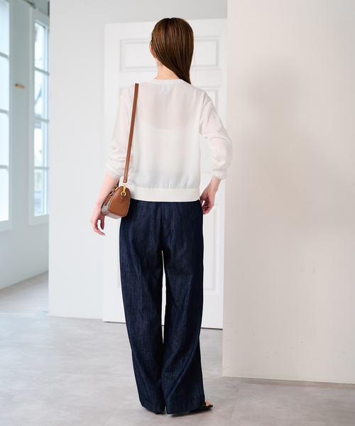 U by SPICK&SPAN(ユーバイスピックアンドスパン)の「ウォッシャブルドットボタンニットカーディガン(カーディガン/ボレロ・レディース・ホワイト/ブラウン/サックスブルー・FREE)」の19枚目の写真