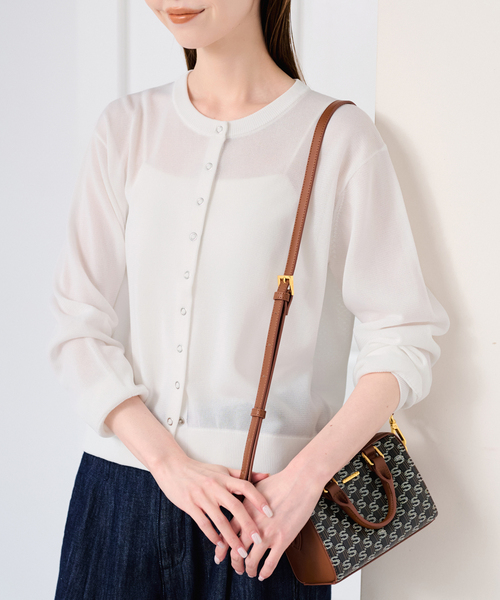 U by SPICK&SPAN(ユーバイスピックアンドスパン)の「ウォッシャブルドットボタンニットカーディガン(カーディガン/ボレロ・レディース・ホワイト/ブラウン/サックスブルー・FREE)」の21枚目の写真